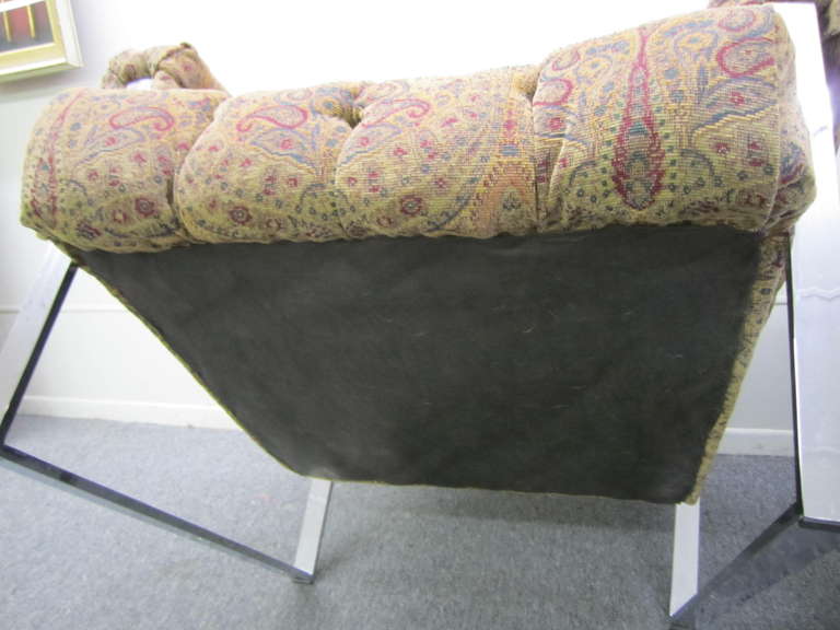 Fabulous Pair of Tufted Lounge Chairs, Mid-Century Modern For Sale 2