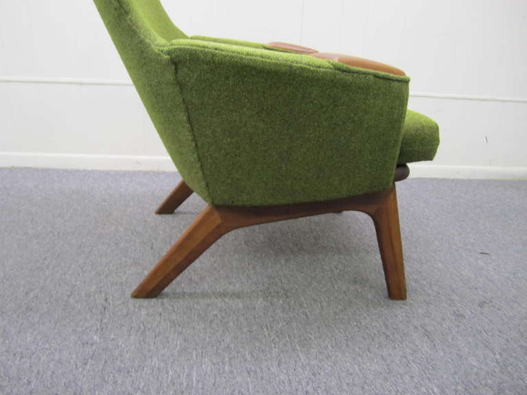 American Pair of Adrian Pearsall High Back Chairs Midcentury Danish Modern