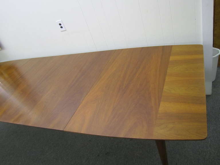 J. Stuart Clingman for Widdicomb Walnut Dining Table 3 Leaves Mid-century Modern 2