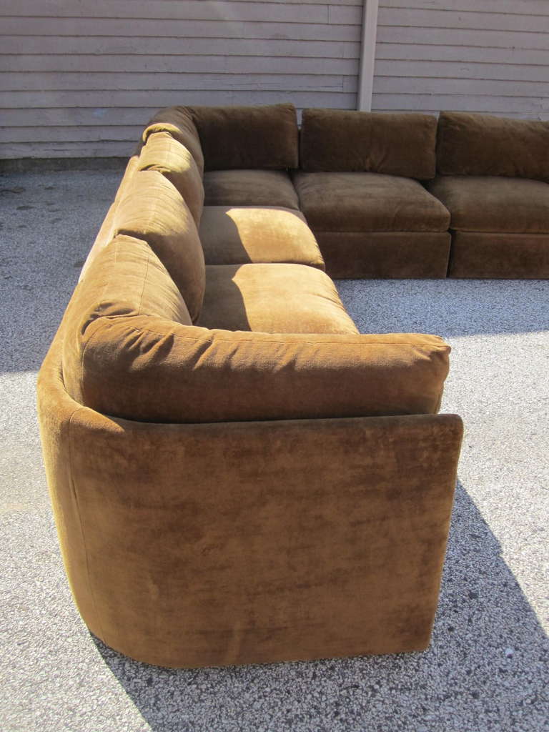 Stunning Milo Baughman Huge Curved Sectional Sofa Mid-century Modern 2