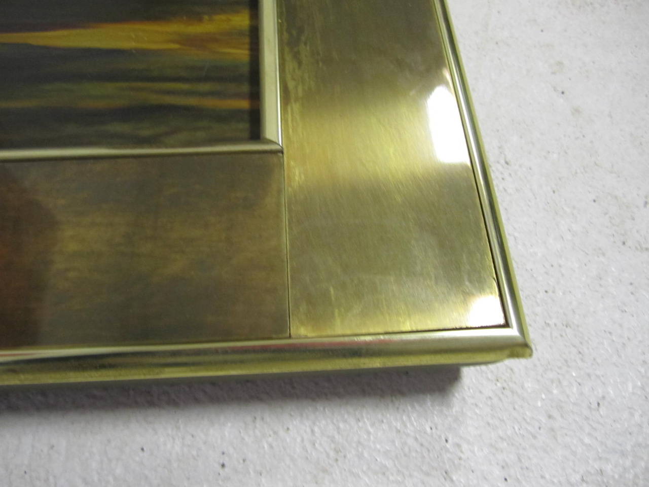 American Acid Etched Bernhard Rohne for Mastercraft Mirror Mid-Century Modern For Sale