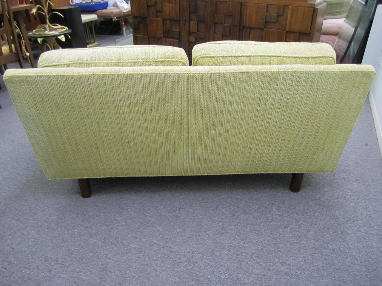 American Mid-Century Modern Two-Seater Loveseat Sofa by Edward Wormley for Dunbar For Sale