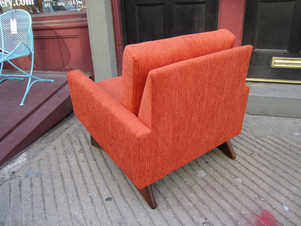 Upholstery Adrian Pearsall Sculptural Walnut Lounge Chair