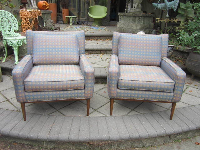 Wonderful Paul McCobb 302 Lounge Chairs by Directional Mid-Century Modern, Pair