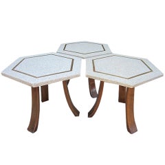 Set Of Three Harvey Probber Honeycomb  Tables Mid-century