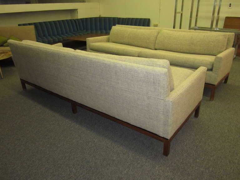 Wood Pair Of Probber Style Mid-century Modern Sofas