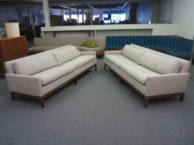 American Pair Of Probber Style Mid-century Modern Sofas