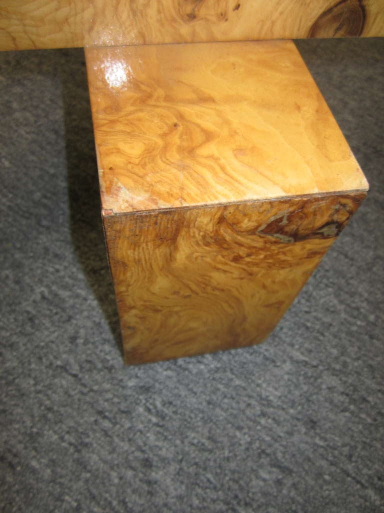 Late 20th Century Gorgeous Milo Baughman Tic-Tac-Toe Coffee Table Burled Olivewood