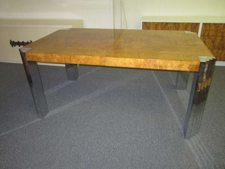 Fabulous Burled Olivewood Dining Table For Sale 3