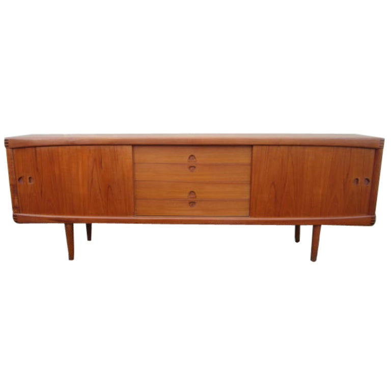Gorgeous Danish Modern Teak Signed Bramin Long Credenza