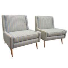 Retro Fabulous Pair Of Paul McCobb Slipper Chairs Mid-century Modern