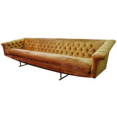 Vintage Stunning Milo Baughman Tufted Floating Sofa Mid-Century Modern