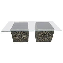 Adrian Pearsall Brutalist, Double Cube, Mid-Century Modern Coffee Table