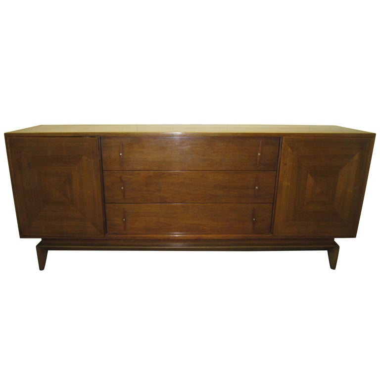 Geometric and Sculptural American of Martinsville Walnut Credenza ... Geometric and Sculptural American of Martinsville Walnut Credenza ... - Geometric and Sculptural American of Martinsville Walnut Credenza Mid-century 1