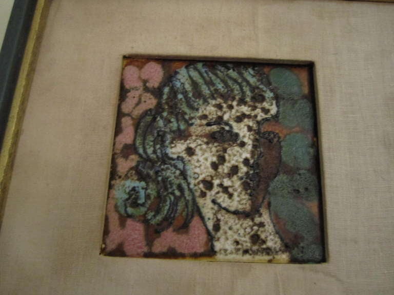American Fantastic Harris Strong Three Graces Tile Wall Art Mid-century Danish Modern