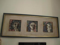 Fantastic Harris Strong Three Graces Tile Wall Art Mid-century Danish Modern