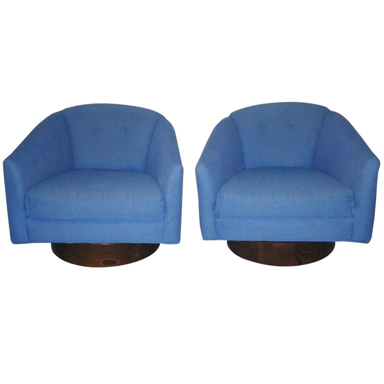 Harvey Probber barrel-back swivel chairs, 1960s, offered by ReMod Gallery