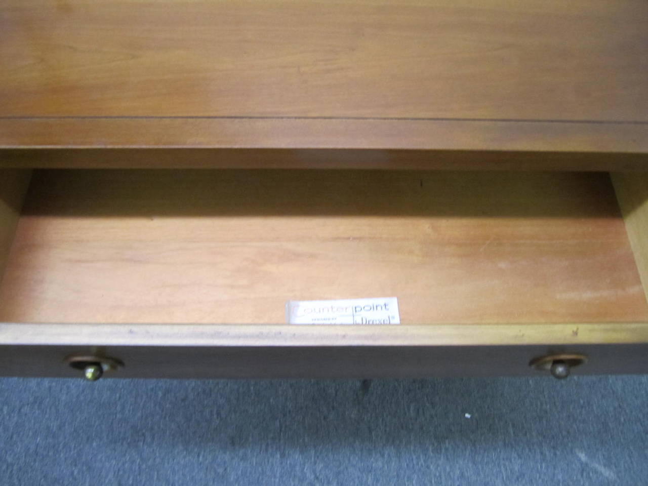 Cherry Rare Five-Piece Drexel Counterpoint Modular Desk Dresser Mid-Century Modern For Sale