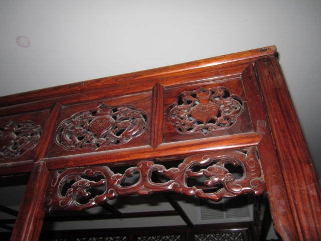 Rare Chinese Ming Dynasty Huanghuali Six Post Canopy Bed 2