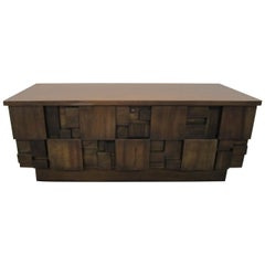 Seltene Lane Brutalist Mosaic Hope Chest Paul Evans Style Mid-Century Modern