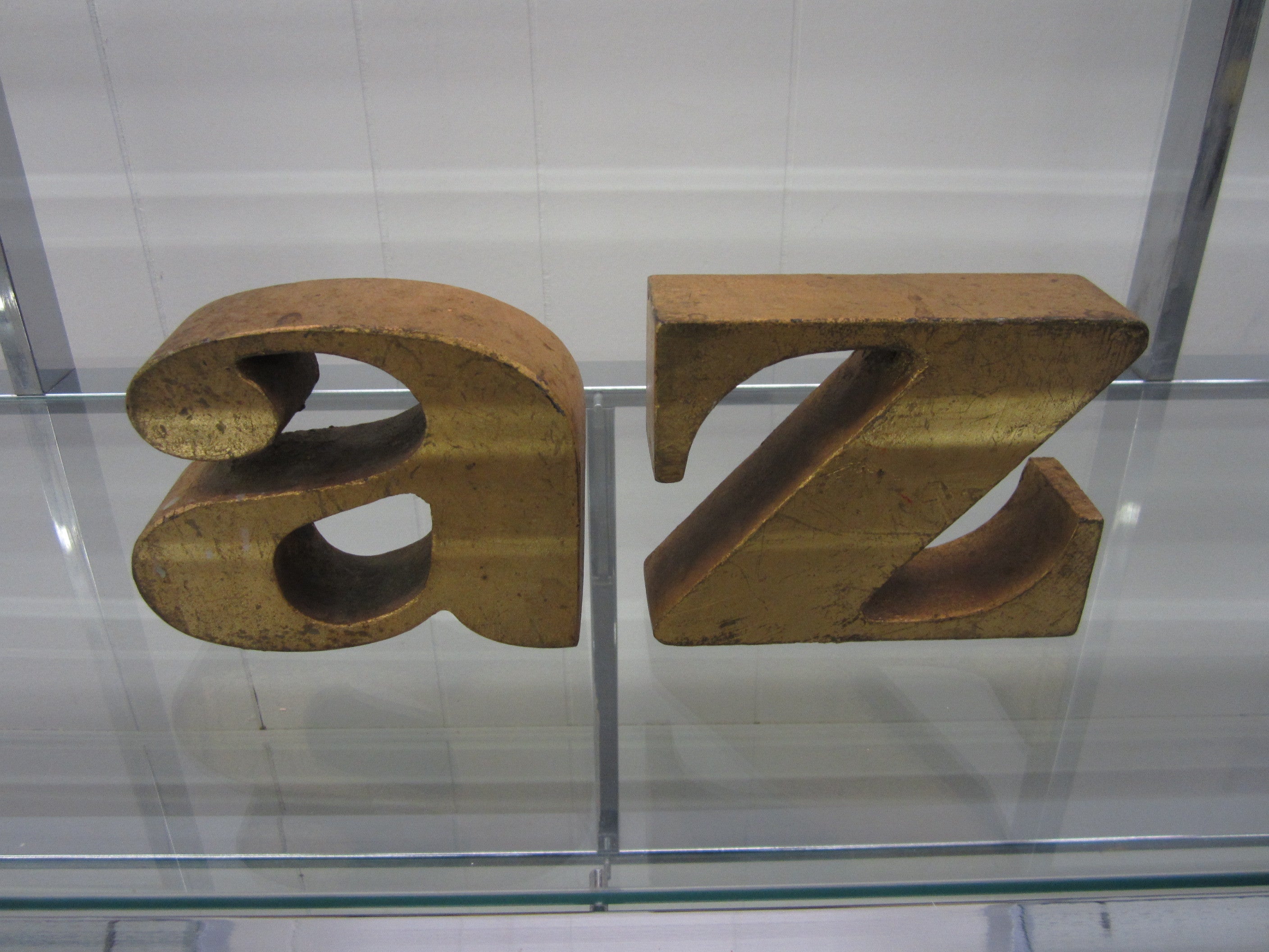 Rare Curtis Jere A-Z Bookends Signed Mid-Century Modern