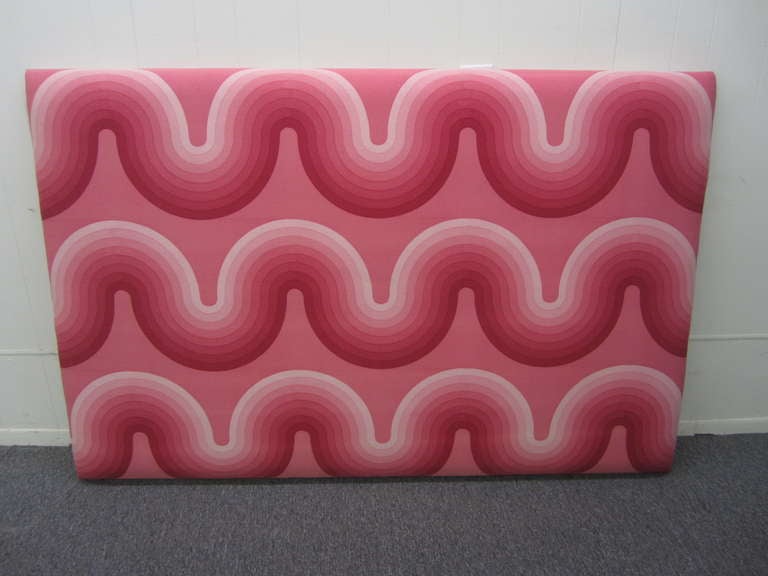 Verner Panton Mira-x Tête de lit tapissée en tissu Mid-century