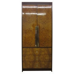 Milo Baughman Burled Wood Tall Dresser Cabinet Mid-Century Modern 7