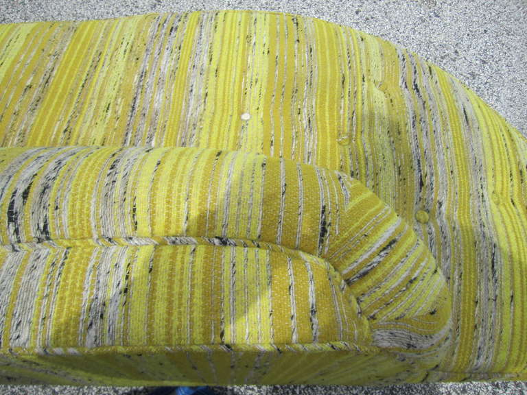 Walnut Amazing Vladimir Kagan style 2 Piece Serpentine Sofa Mid-century Modern