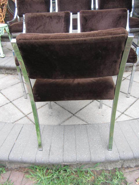 Mid-20th Century Set of 6 Chrome Dining Chairs