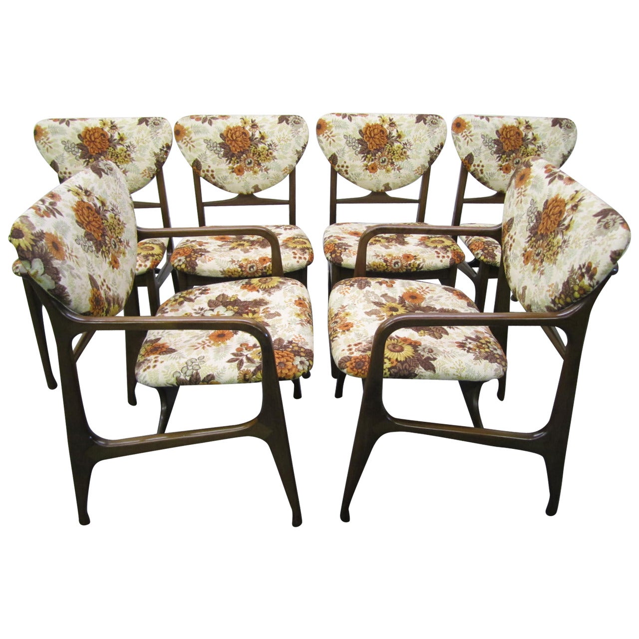 Excellent Set of Six Dining Chairs, Mid-Century Modern