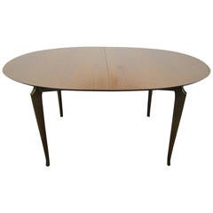 Super Vladimir Kagan Style Sculptural Walnut Dining Table Mid-Century Modern