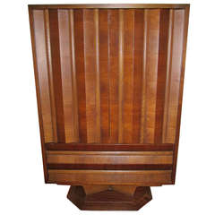 Fabulous Mid-century Modern 3 dimensional Walnut tall Dresser Danish 2
