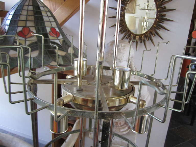 Monumental 6 Foot Camer Venini Glass Tronchi Tube Chandelier Mid-century Modern In Excellent Condition For Sale In Pemberton, NJ