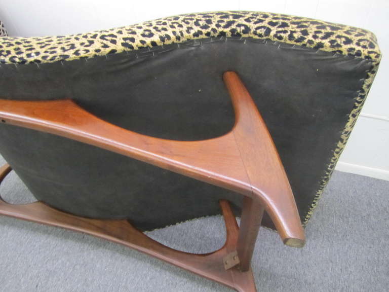 Upholstery Sleek Adrian Pearsall Wave Chaise Lounge Chair Mid-Century Danish Modern