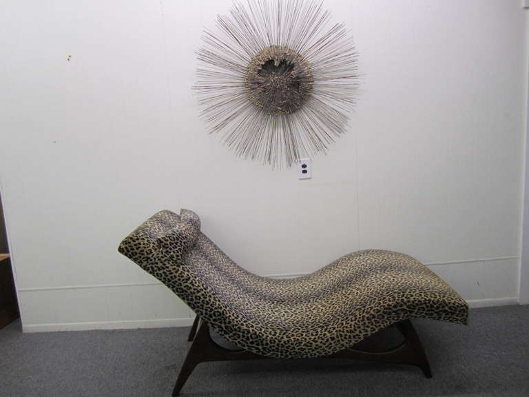 Sleek Adrian Pearsall Wave Chaise Lounge Chair Mid-Century Danish Modern 2