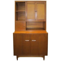 Rare Lane Acclaim Cabinet Caned Hutch, Mid-Century Modern 3