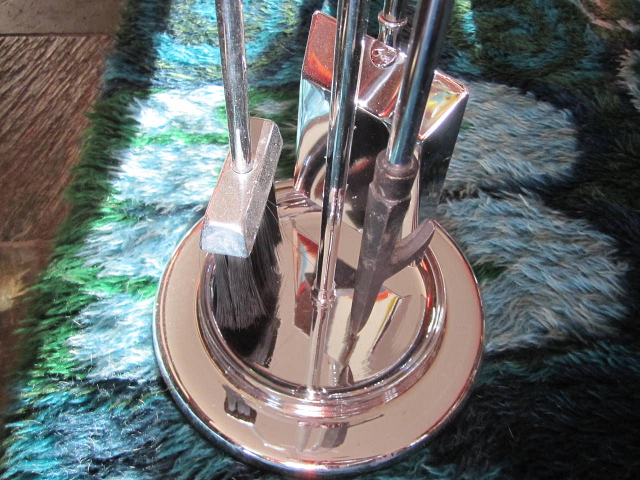 lucite fireplace tools