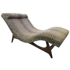 Sleek Adrian Pearsall Wave Chaise Lounge Chair Mid-Century Danish Modern