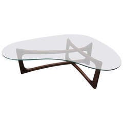 Stunning Adrian Pearsall Sculptural Walnut Kidney Shaped Dogbone Coffee Table