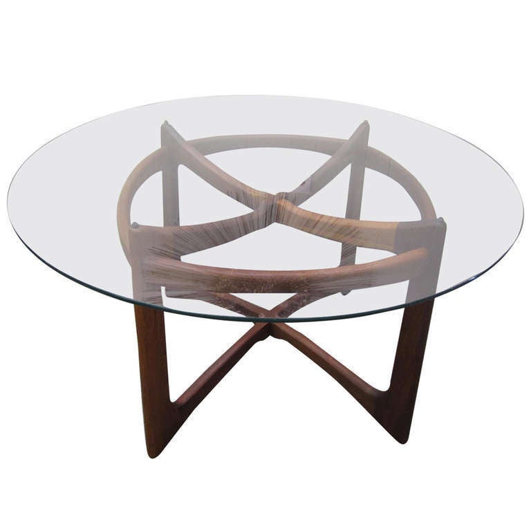 Adrian Pearsall Sculptural Walnut Dining Table Midcentury