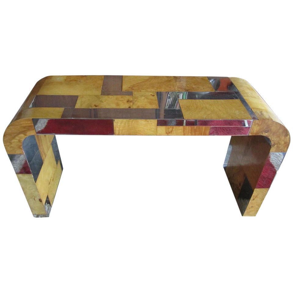 Spectacular Paul Evans for Directional Patchwork Console Table, Mid-Century