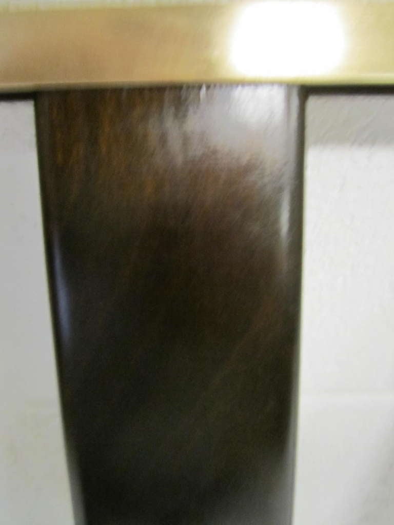 Mid-20th Century Fabulous Harvey Probber Solid Brass and Wood King Size Headboard, Mid-Century
