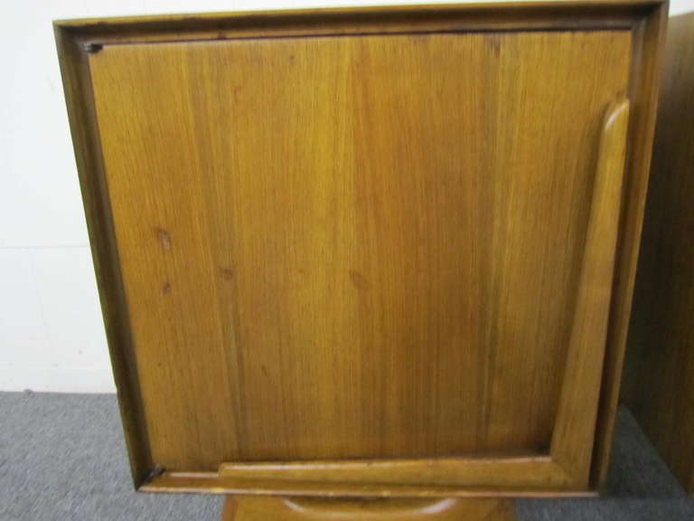 Mid-20th Century Fabulous Night Stands with Headboard For Sale