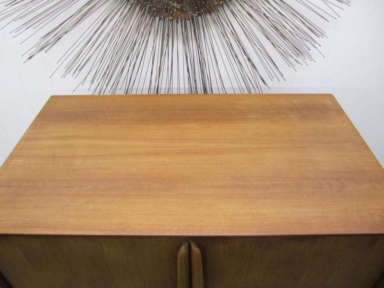 American Wonderful Sculptural Walnut Tall Dresser Mid-Century Modern For Sale