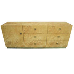 Wonderful Milo Baughman style Olivewood Credenza Mid-century Modern 8