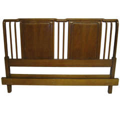 Retro Lovely John Widdicomb Light Walnut Headboard Mid-Century Modern