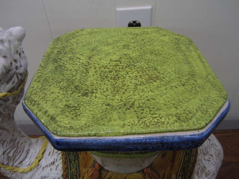 Italian Terra Cotta Camel Garden Seat Regency Mid-century Modern In Excellent Condition In Pemberton, NJ