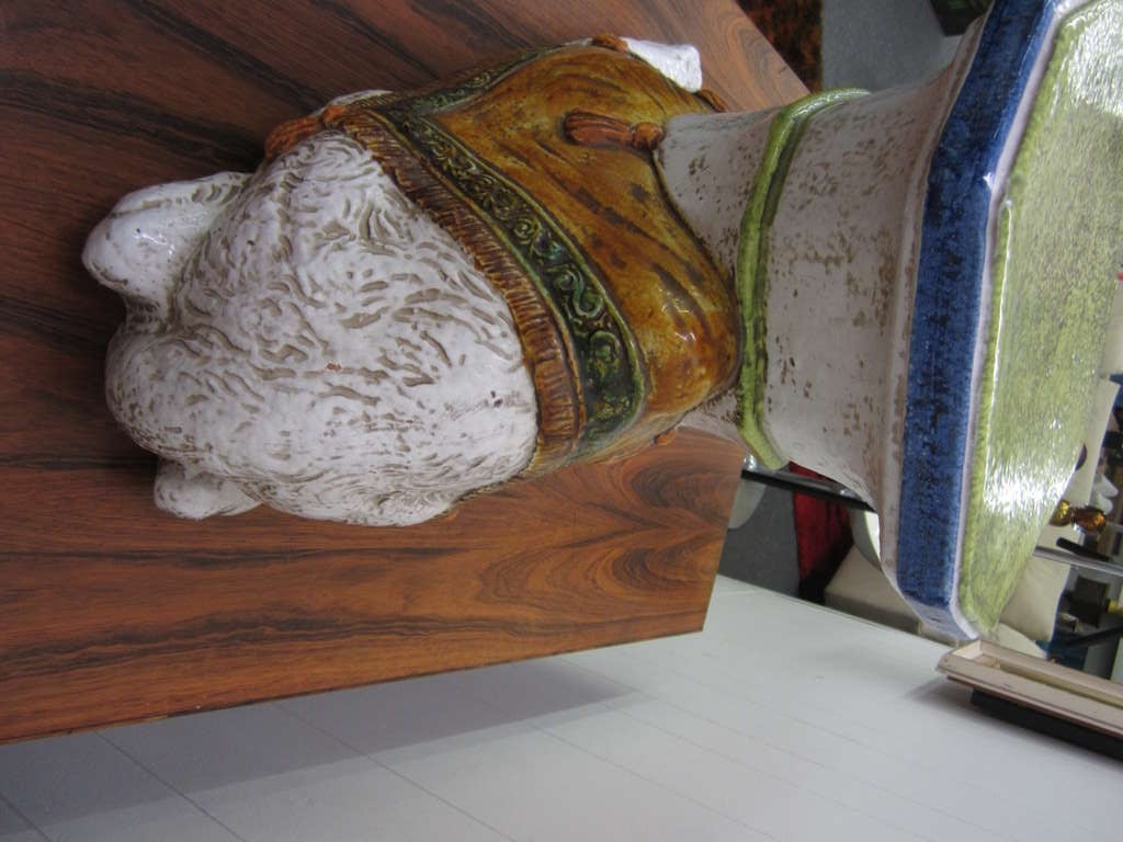 Italian Terra Cotta Camel Garden Seat Regency Mid-century Modern 4