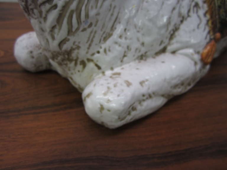 Italian Terra Cotta Camel Garden Seat Regency Mid-century Modern 5