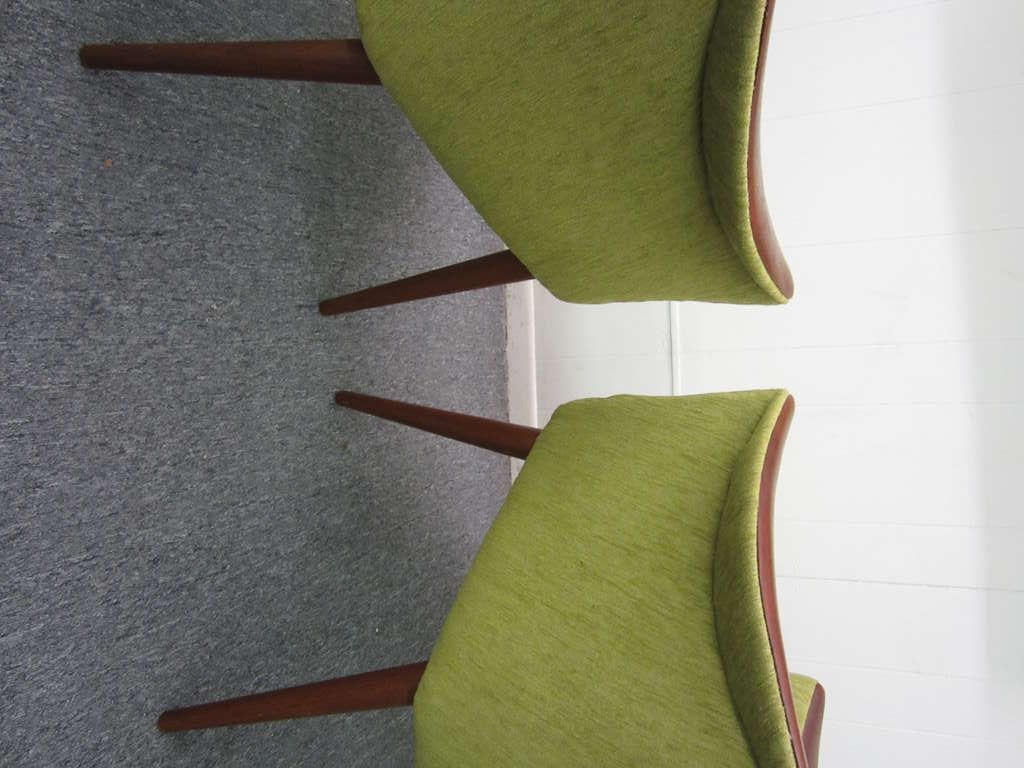 Mid-20th Century Outstanding Pair Danish Lounge Chairs in the style of Nanna Ditzel